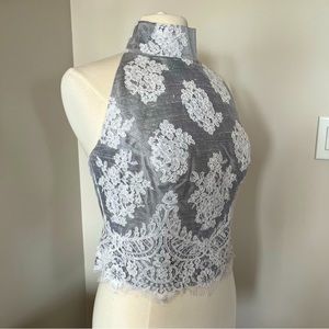 Formal Lace Halter Top
